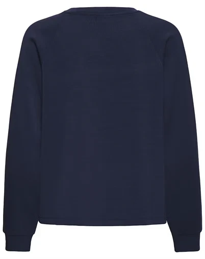 Fransa - FRAurora Sweatshirt - Navy W. White Contrast